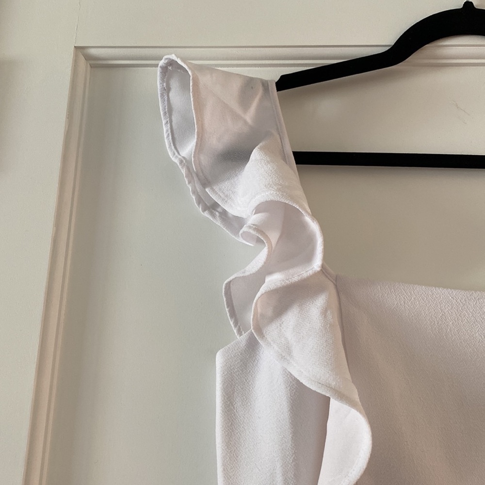 BCBGeneration Ruffle Square Neck Mini Dress - Picture 2 of 6